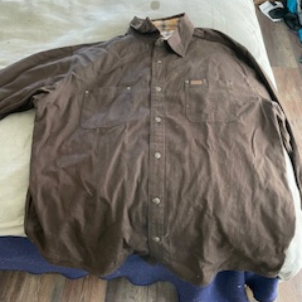 Carharrt lined canvas shirt